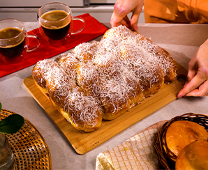 Pão de coco caseiro